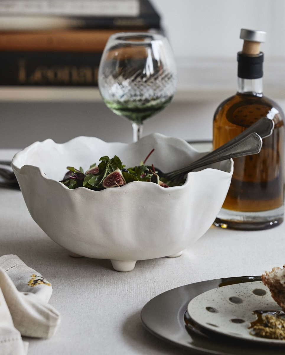 KAUAI skål i keramik - small - ø26 cm - offwhite - nordal.dk