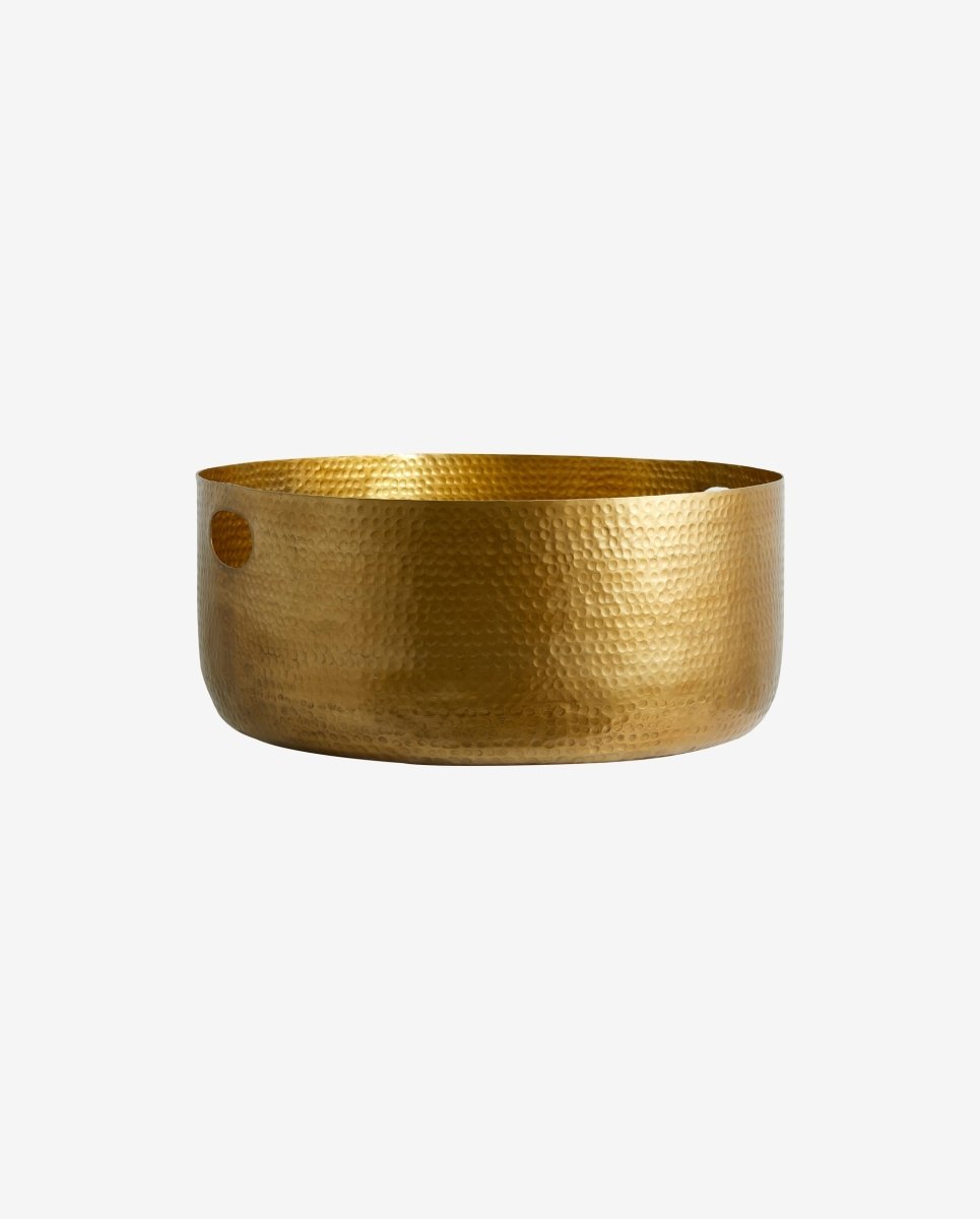 LAIKA kurv i aluminium - large - ø60 cm - guld - nordal.dk