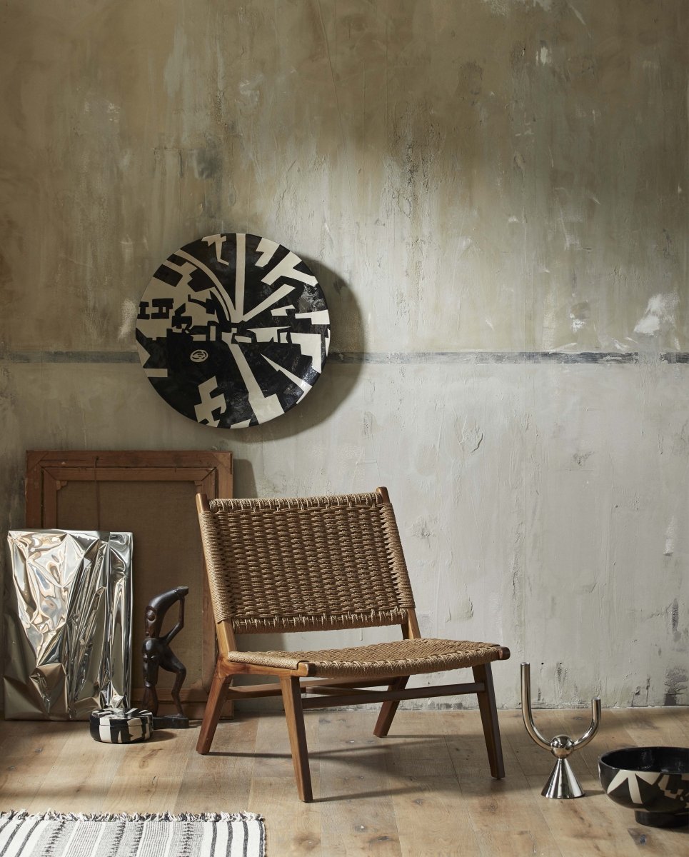 LIPSI dekorations fad, L - sort/sand - nordal.dk