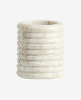 OTOK fyrfadsstage i marmor - small - h6,5 cm - lys brun - nordal.dk