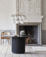 PALMA lysekrone - ø74 cm - messing/hvid - nordal.dk