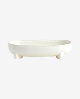 PEMBA fad i keramik - large - 28x17 cm - offwhite - nordal.dk