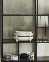 PEMBA fad i keramik - large - 28x17 cm - offwhite - nordal.dk