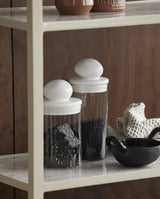 PLUM opbevaringsglas med låg i keramik - klar - nordal.dk