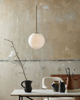 SETH pendel i glas ø25 cm - mat hvid - nordal.dk