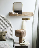 SHELFI hylde i rattan med flet - l91 cm - natur - nordal.dk