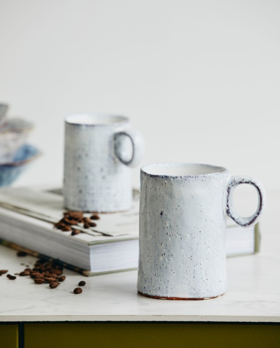 SOISALO krus i stentøj m/hank - small - h10 cm - isblå - nordal.dk