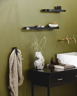 SOTRA hylde i rustfrit stål og glas - L60 cm - sort - nordal.dk