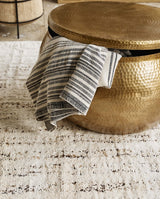 VESPER sengetæppe, 270x270 - råhvid - nordal.dk