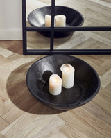 WOODEN original indisk skål i træ - ø40 cm - sort - nordal.dk