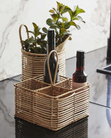 ZADAR fletkurv i rattan - 20x20 cm - natur - nordal.dk