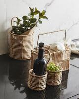 ZADAR fletkurv i rattan - ø10 cm - natur - nordal.dk