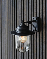 Udendørslampe til væg - h31 cm - sort
