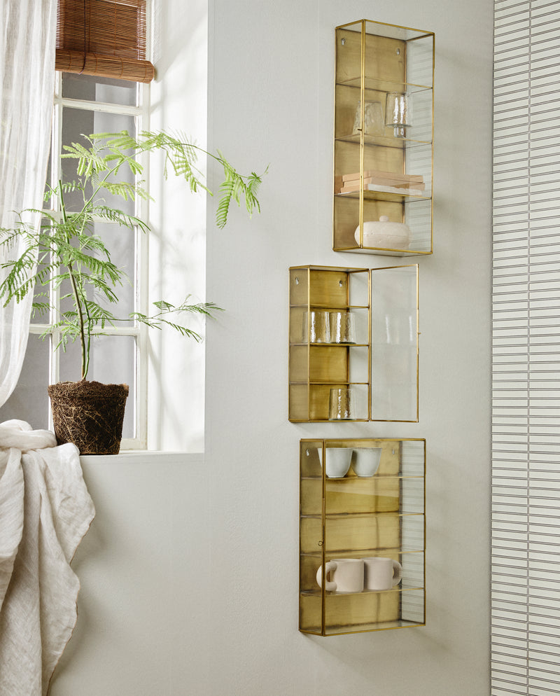 ADA vægskab i jern, S, 40x20 - guld finish