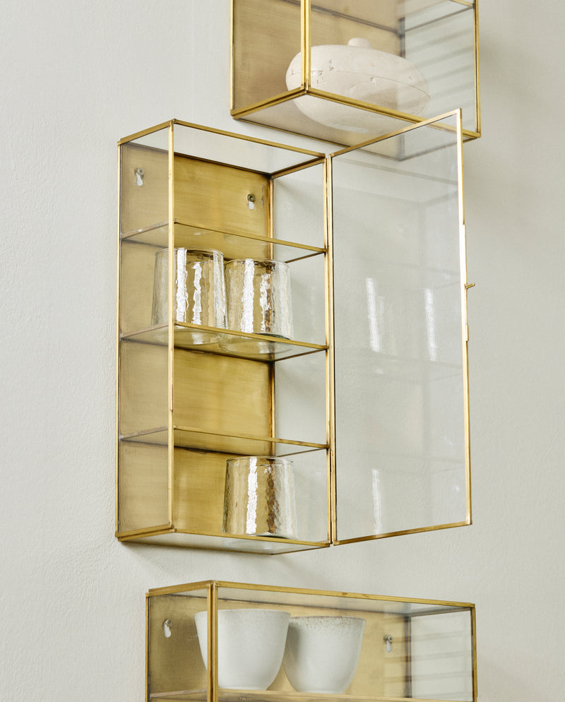 ADA vægskab i jern, S, 40x20 - guld finish