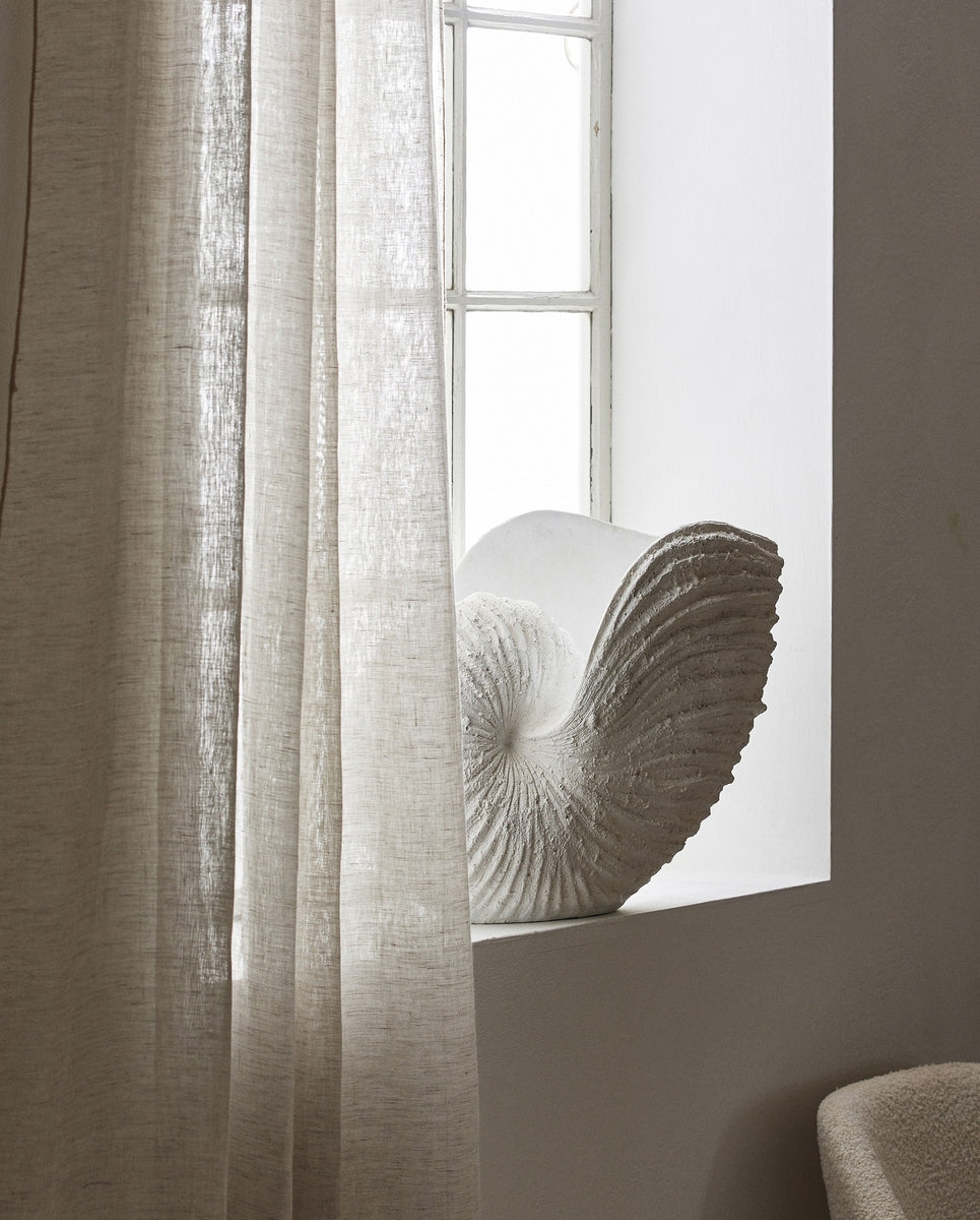 RAKITU blomstervase - konkylie - h25 cm - hvid