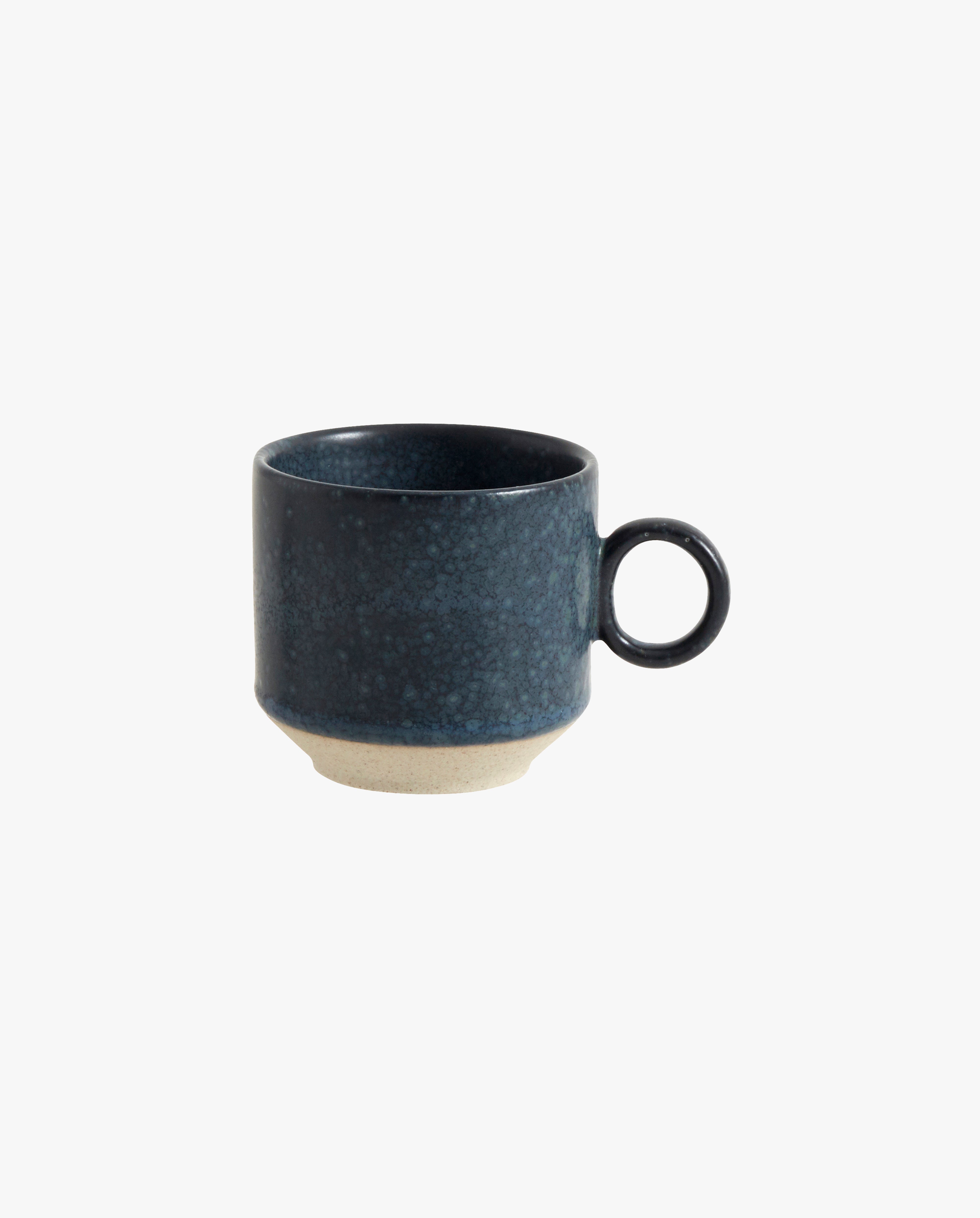 GRAINY espresso kop i keramik m/hank - mørkeblå