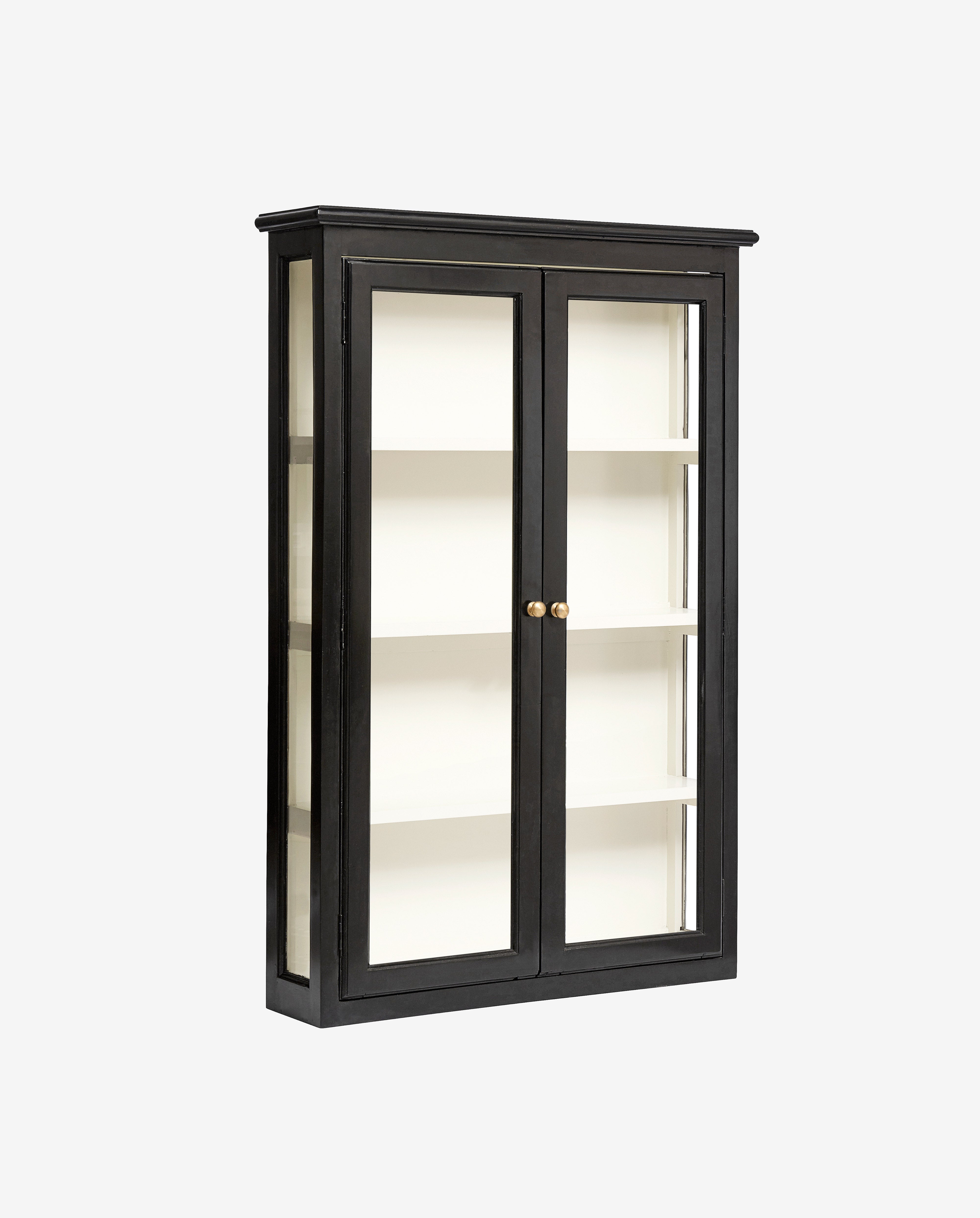 CLASSIC vægskab i træ - 120x82 - sort/off white