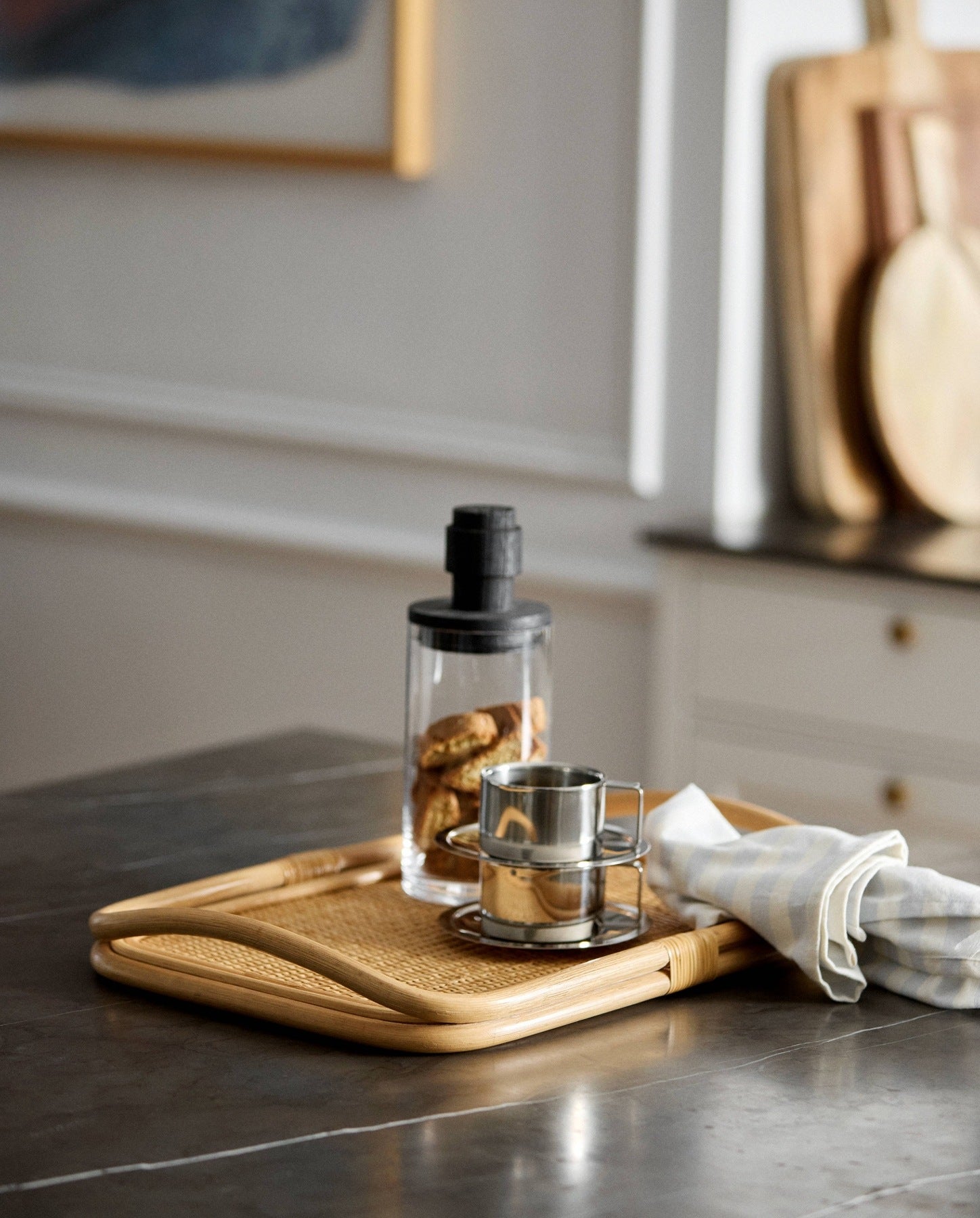 FIGUS rattan serveringsbakke - natur