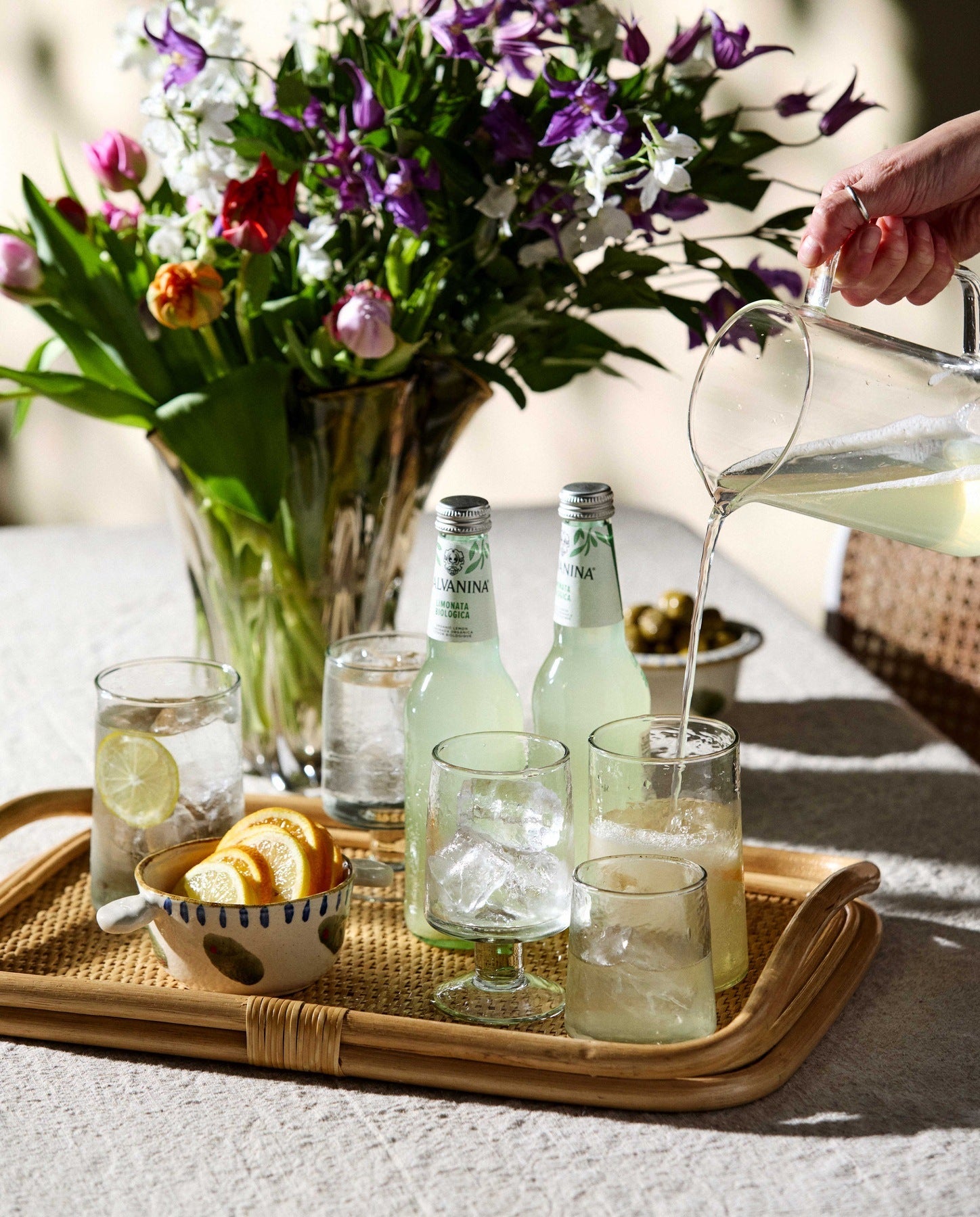 LAURUS rattan serveringsbakke - natur