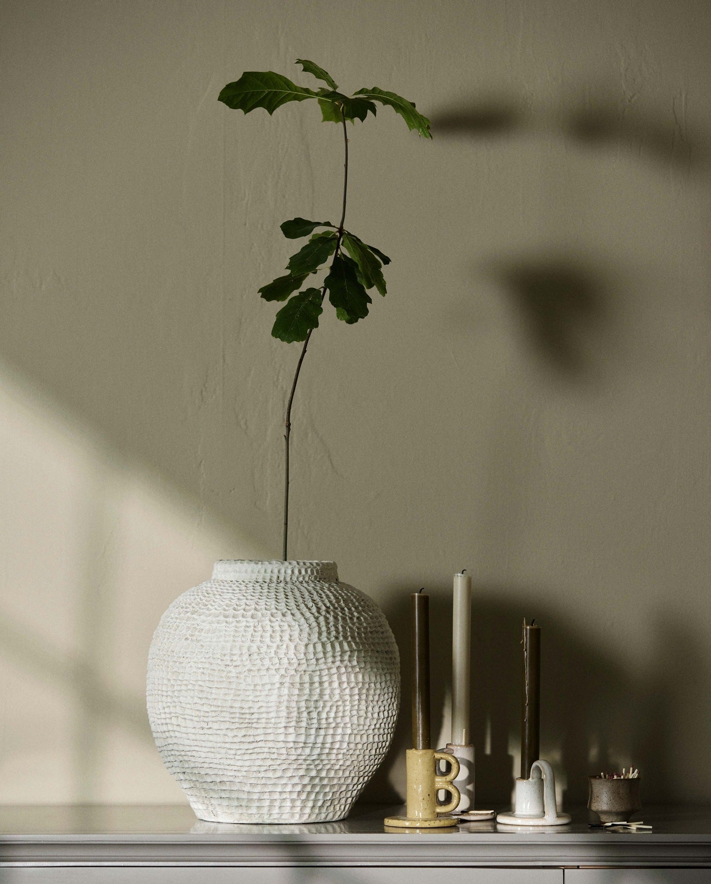 RUPA krukke i cement - Hvid