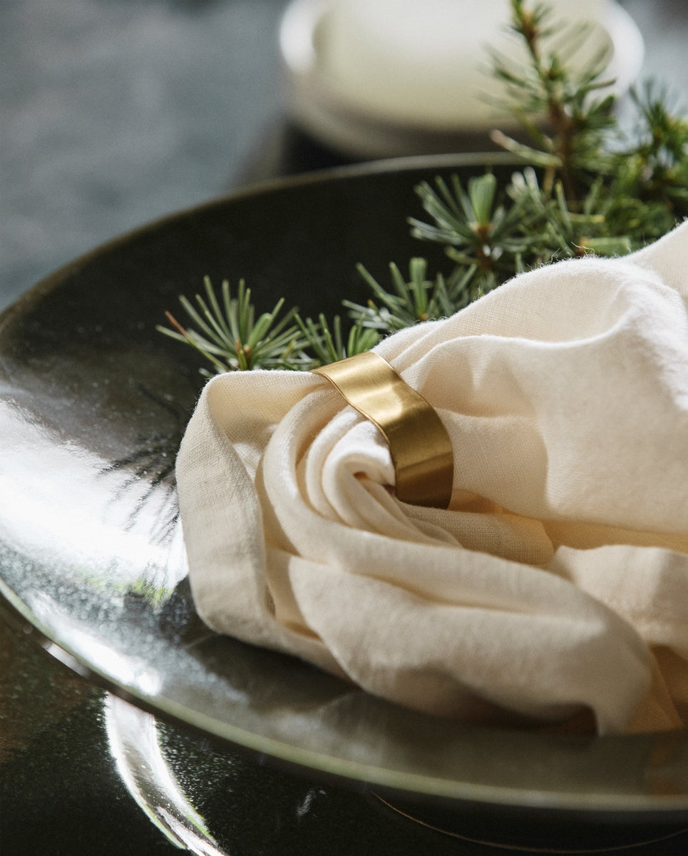 CAPRI servietring - 1 stk - ø4 cm - guld finish