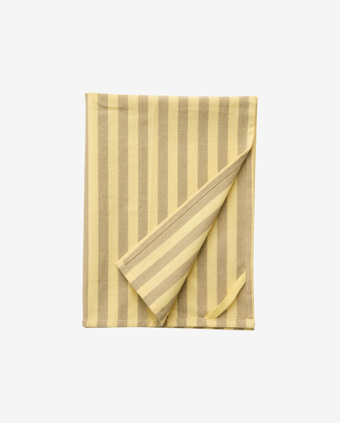 RAFU viskestykke, stribet - gul/beige