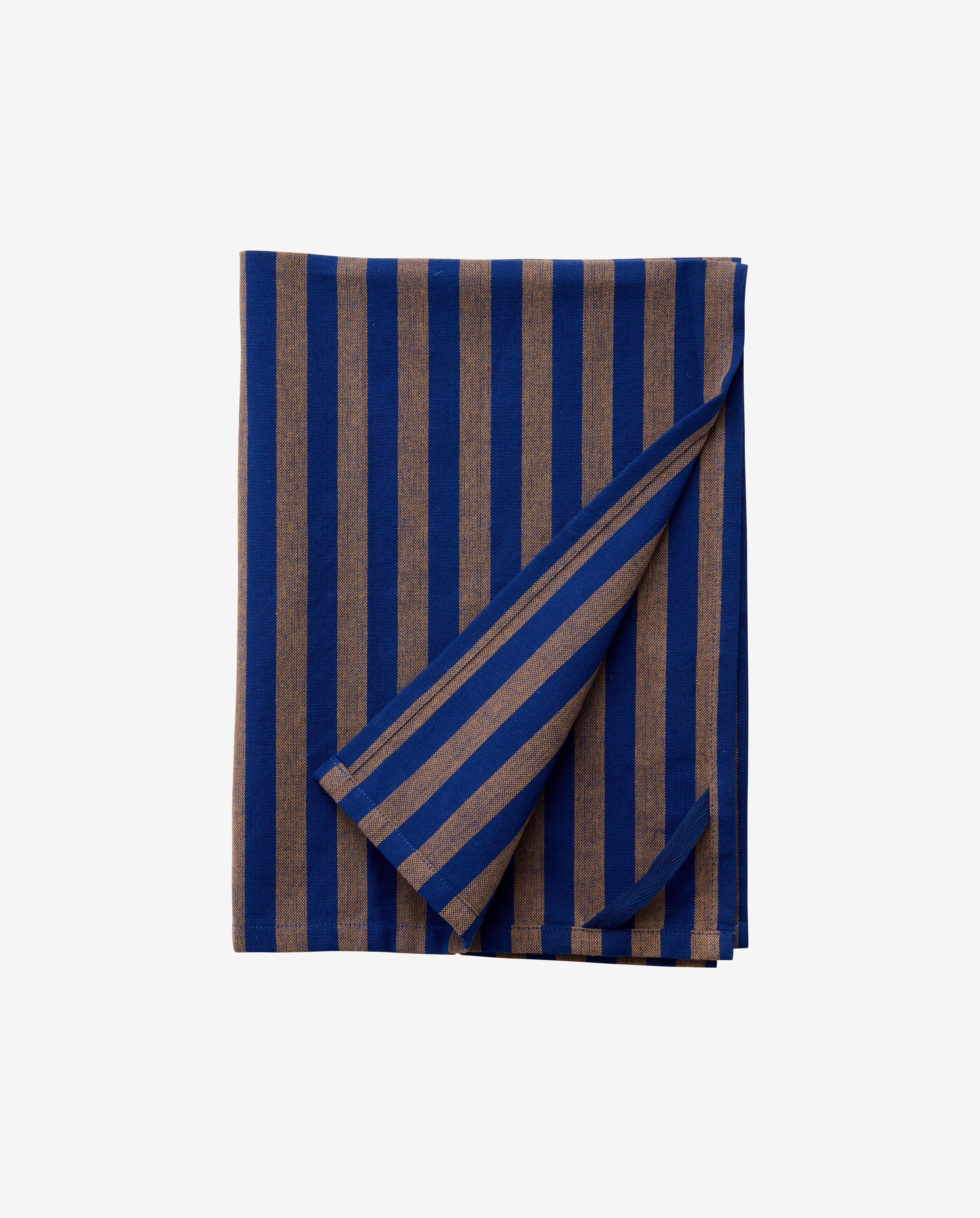 RAFU viskestykke, stribet - brun/blå