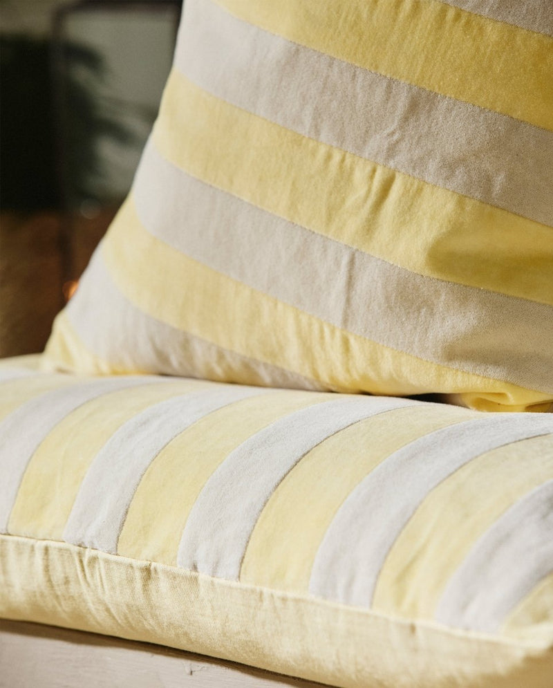 ALHENA pudebetræk - hvid/gul - nordal.dk