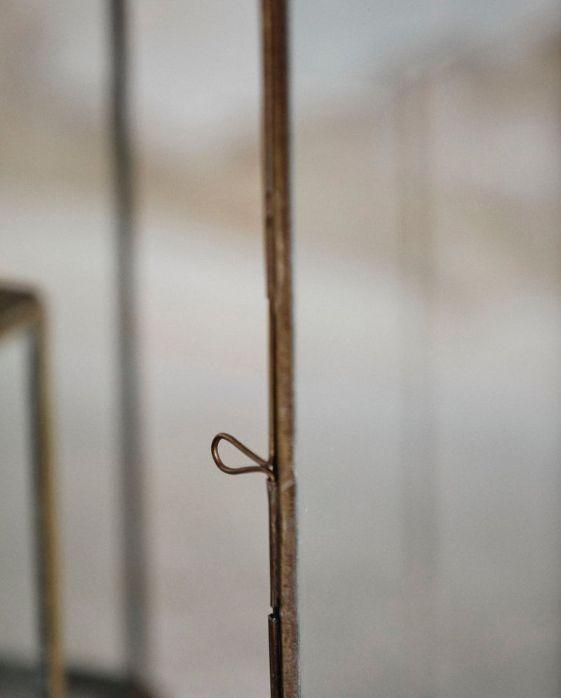 ANTIQUE lanterne i jern - h42 cm - guld finish - nordal.dk