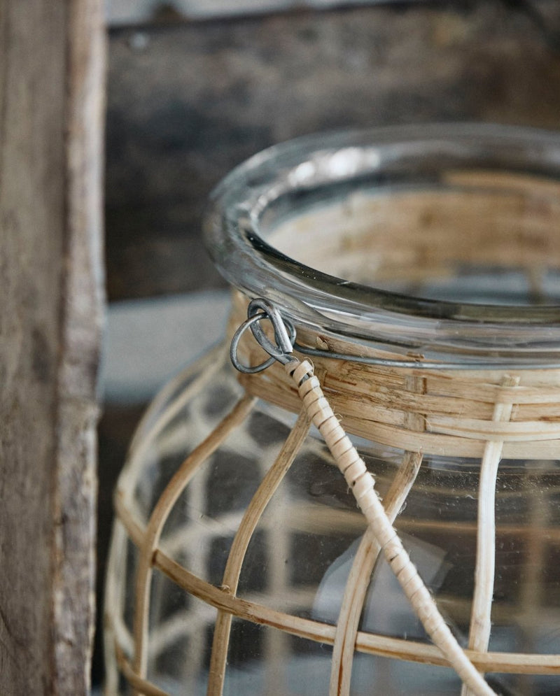 BAMBOO lanterne i bambus - h21 cm - natur - nordal.dk