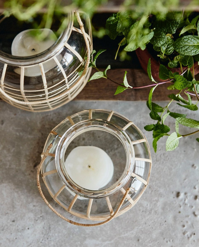 BAMBOO lanterne i bambus - h21 cm - natur - nordal.dk