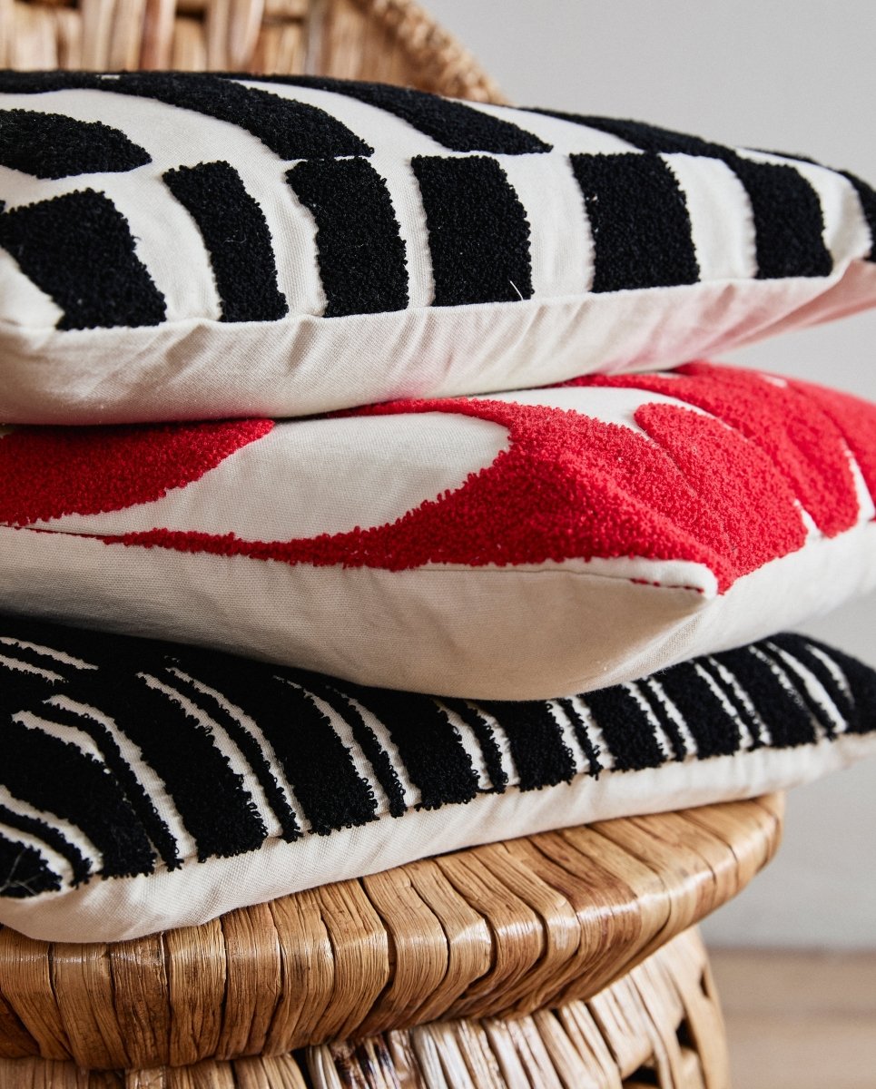 BEID pudebetræk - råhvid/sort - nordal.dk