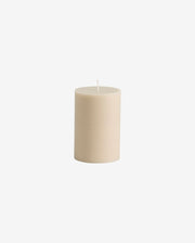 CANDLE, bloklys, 6,8x10cm - beige - nordal.dk