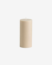 CANDLE, bloklys, 6,8x15cm, beige - nordal.dk