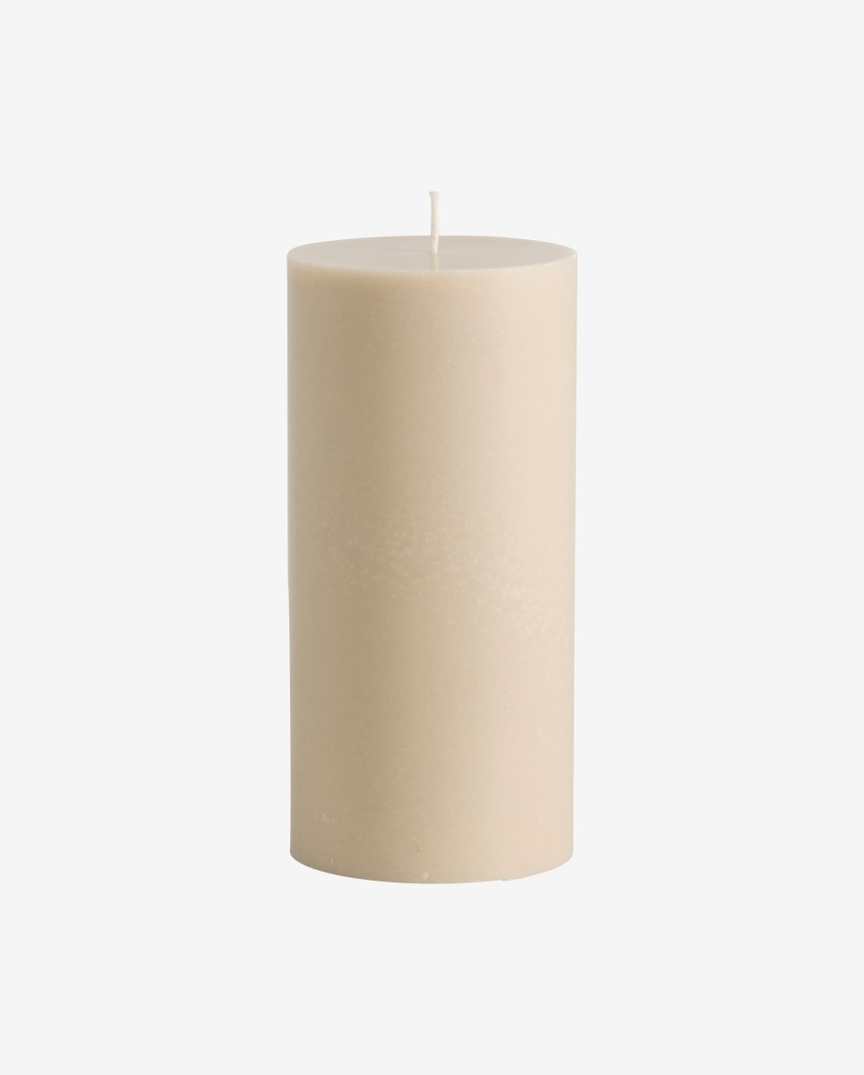 CANDLE, bloklys, 9,6x20cm - beige - nordal.dk