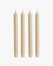 CANDLE, stearinlys, sæt m/4, 25cm - beige - nordal.dk