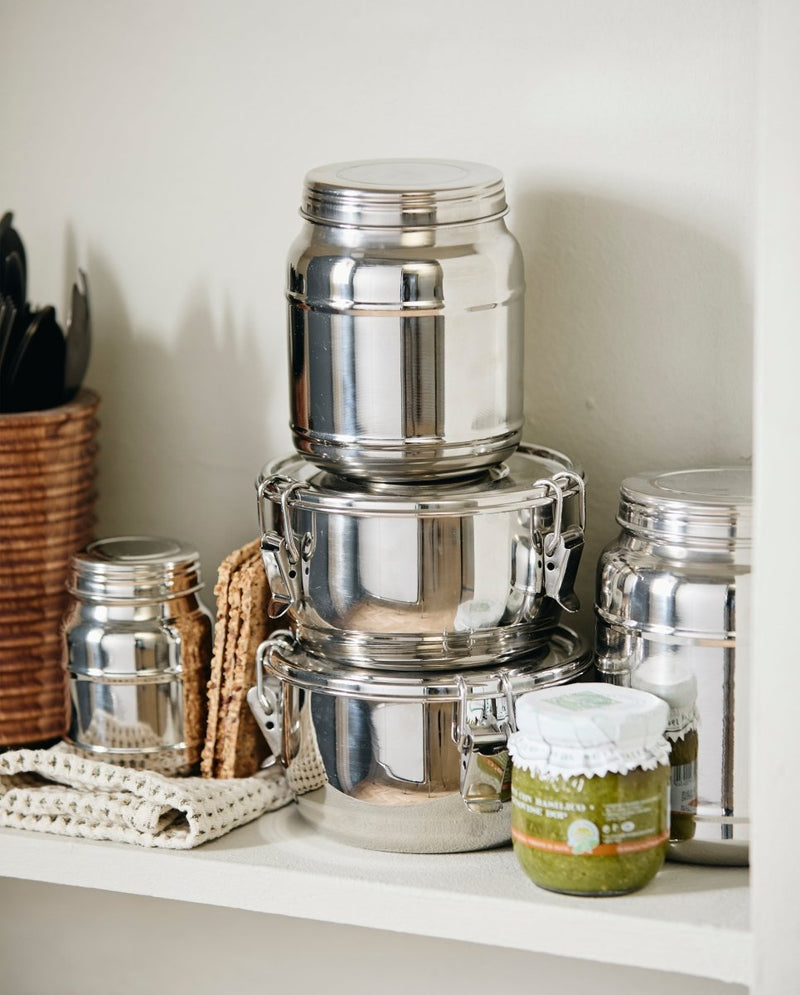 CANI opbevaringsdåse i rustfrit stål med låg - 340 ml - nordal.dk