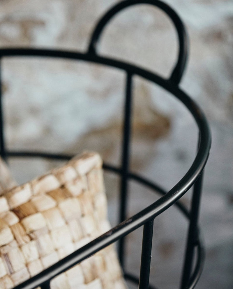 DOWNTOWN trådkurv med hjul - h73 cm - sort - nordal.dk