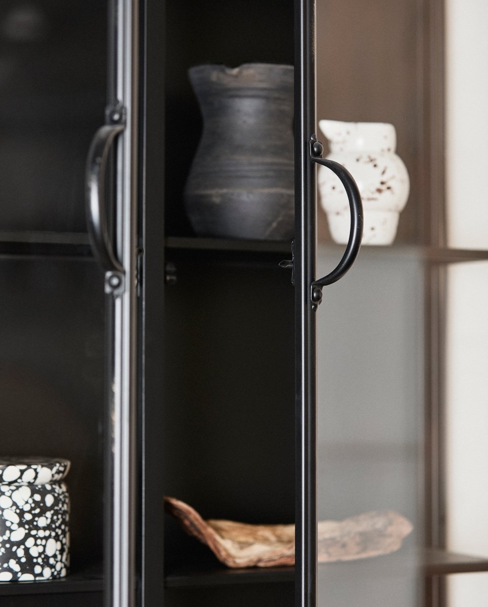 DOWNTOWN vægskab i jern - 121x80 - sort - nordal.dk