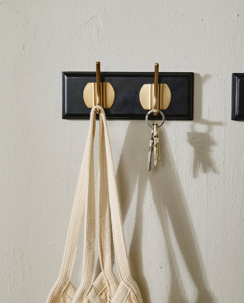 EDGY knagerække med 2 knager - sort - nordal.dk