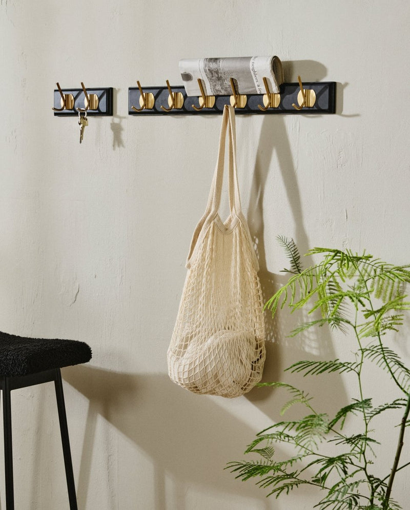 EDGY knagerække med 2 knager - sort - nordal.dk