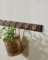 EDGY knagerække med 8 knager - mørkebrun - nordal.dk