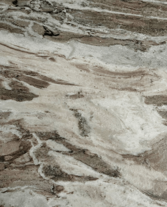 ERIE cafebord i træ og marmor - råhvid, brun, beige - nordal.dk