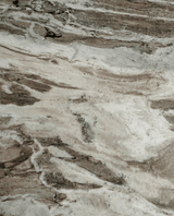 ERIE cafebord i træ og marmor - råhvid, brun, beige - nordal.dk