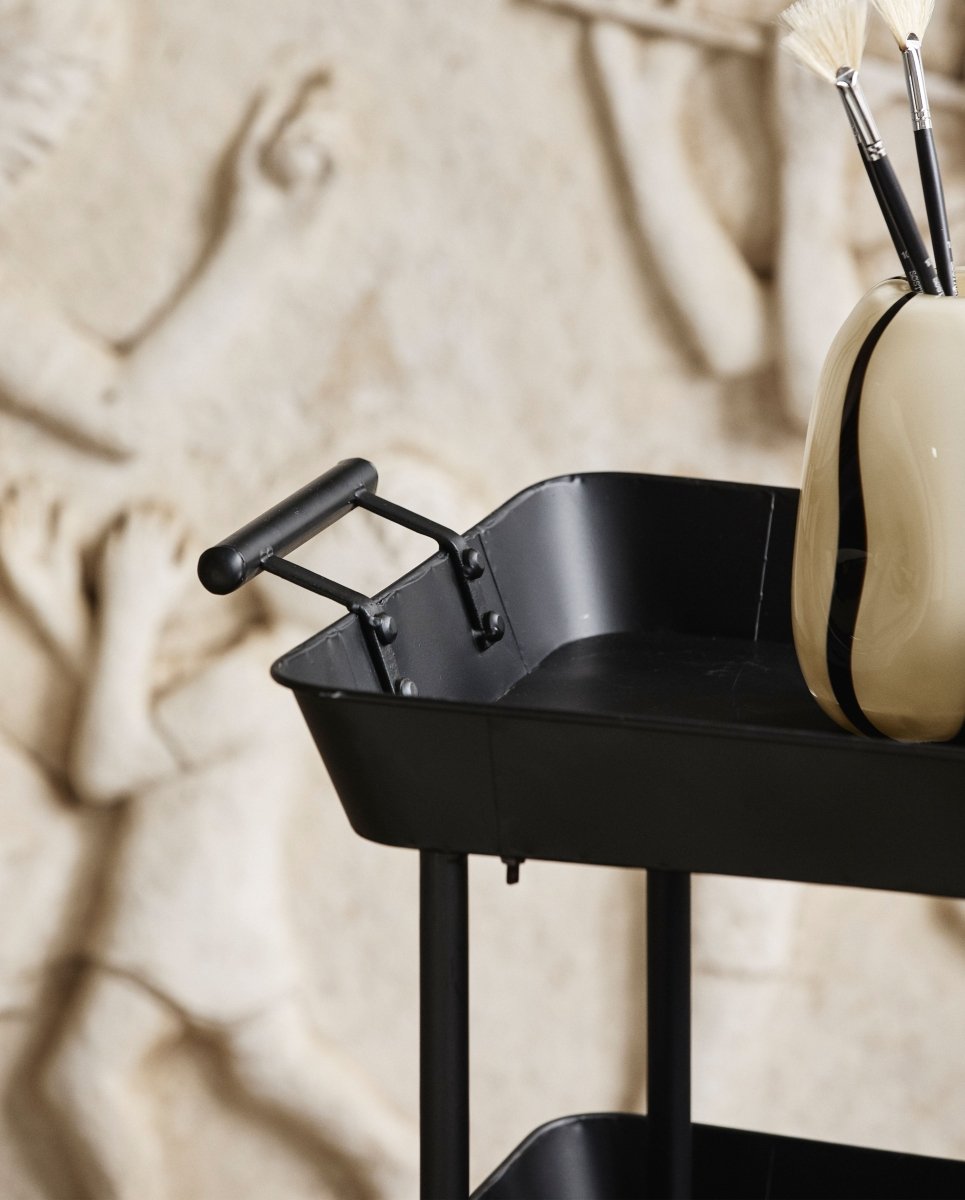 FULDA rullebord i jern - 66x41 - sort - nordal.dk