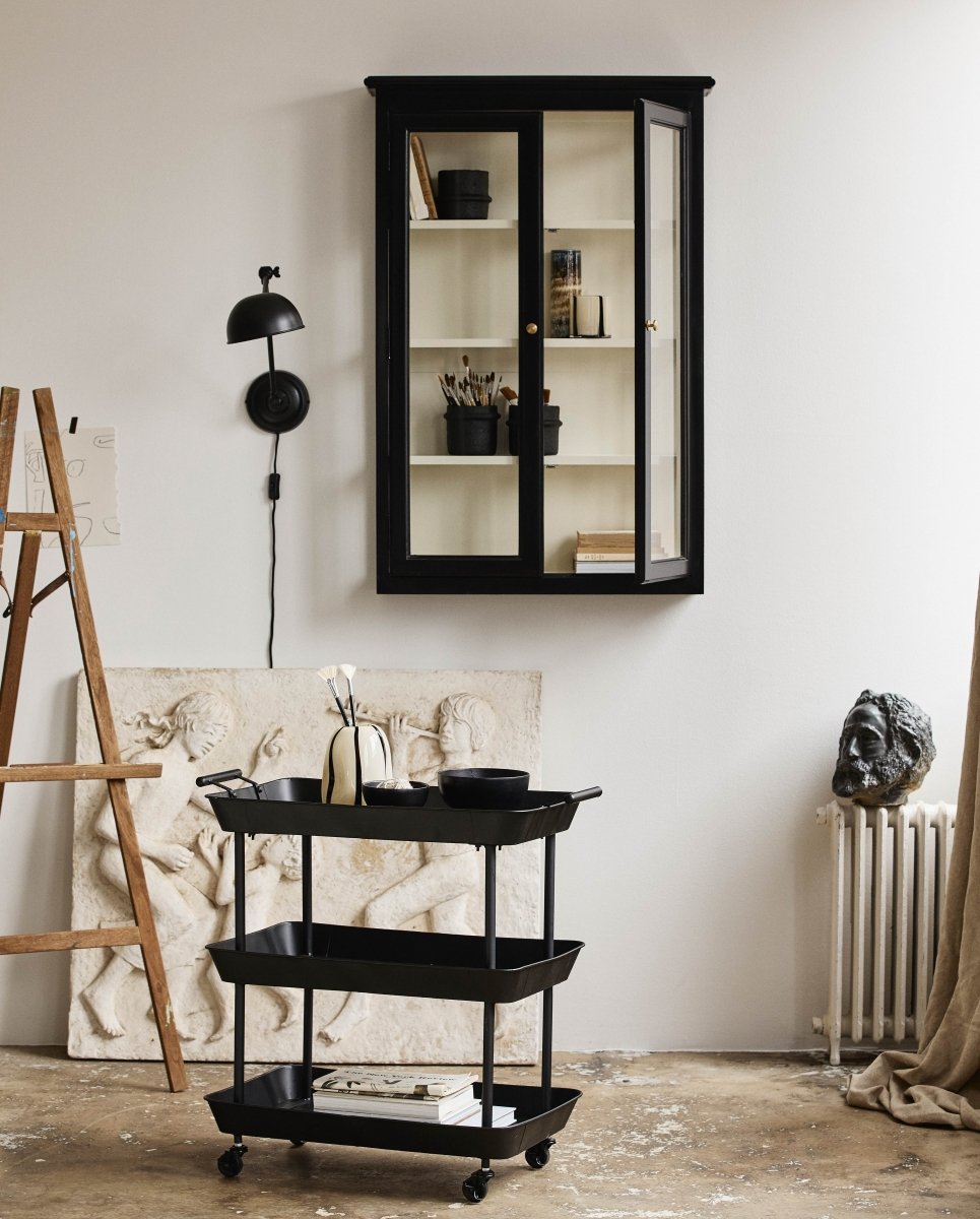 FULDA rullebord i jern - 66x41 - sort - nordal.dk
