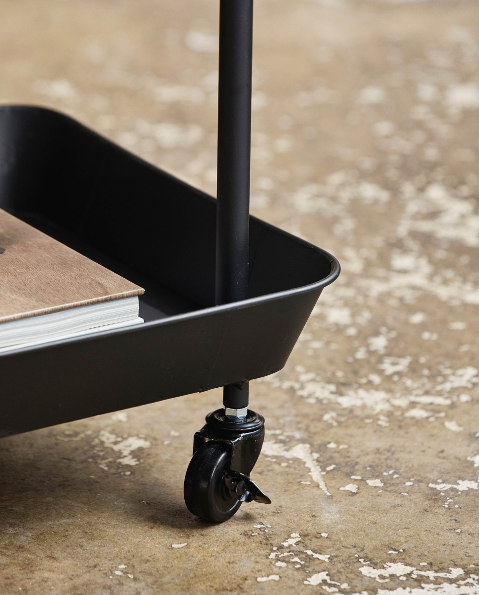 FULDA rullebord i jern - 66x41 - sort - nordal.dk