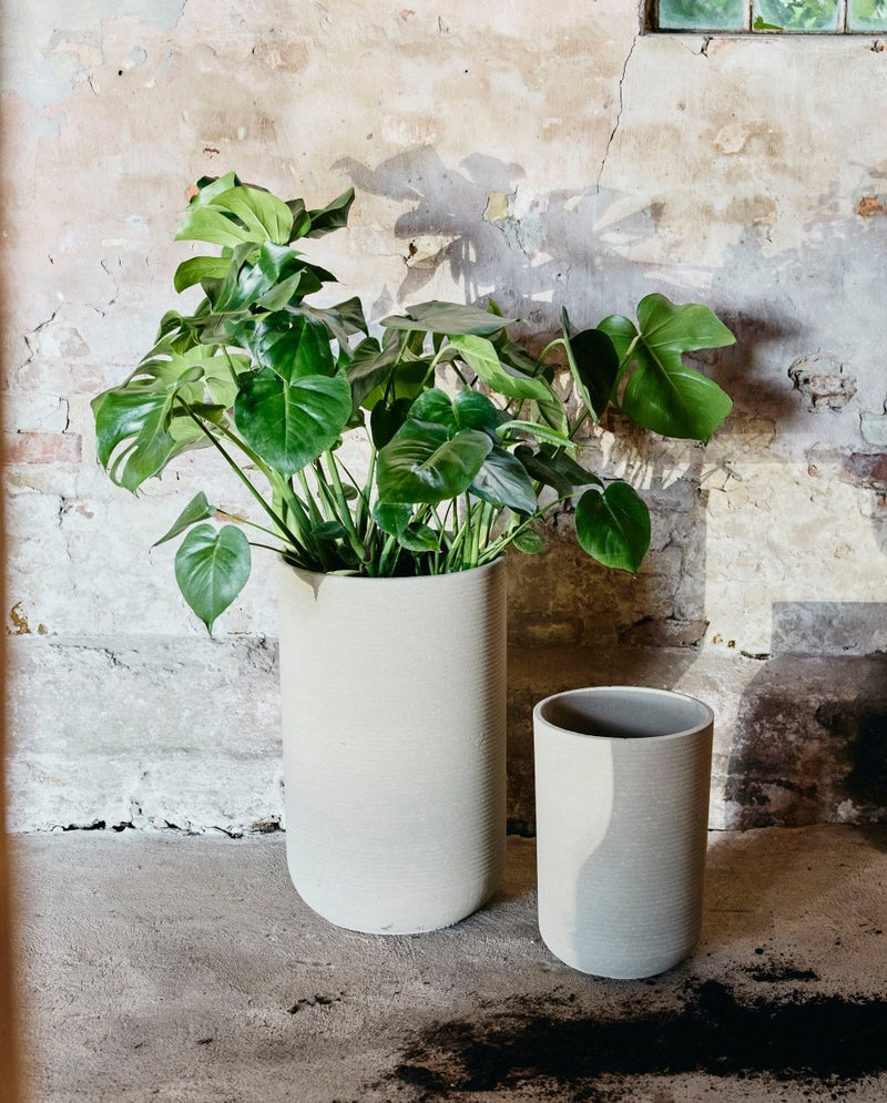 GRANITO urtepotter - 2 stk. - h60/40 cm - creme - nordal.dk