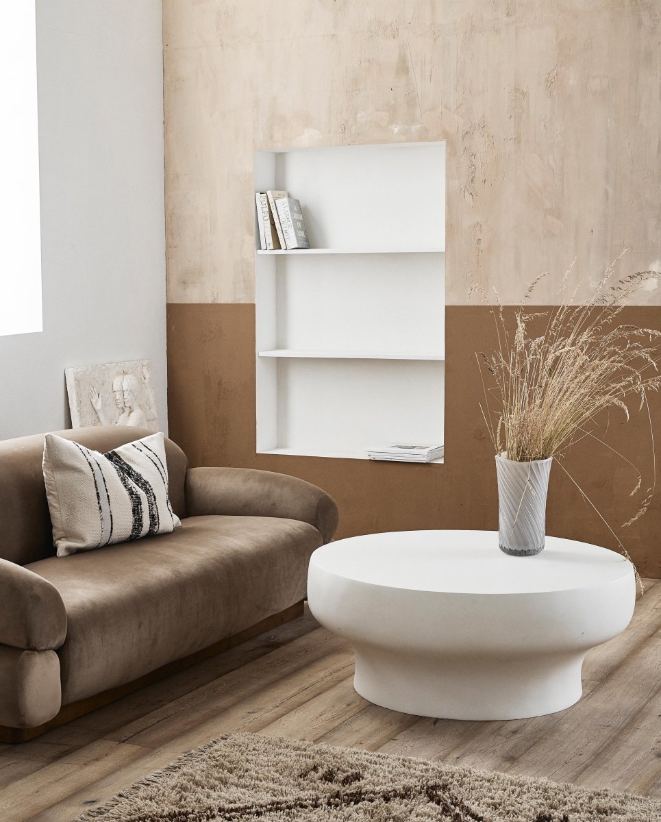 HELLE vase, glas - råhvid - nordal.dk